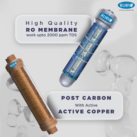 Ruby Water Purifier RO+UV+UF+TDS Controller 12 Stage White & Blue