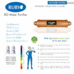 Ruby Black Alkaline RO Water purifier AMC Annual Maintenance filter service kit of 125 GPD Membrane with all accessories (1 Year Full service kit)