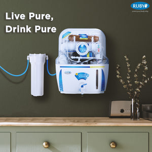 Ruby Water Purifier RO+UV+UF+TDS Controller 12 Stage White & Blue