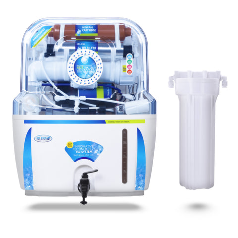 Ruby Water Purifier RO+UV+UF+TDS Controller 12 Stage White & Blue