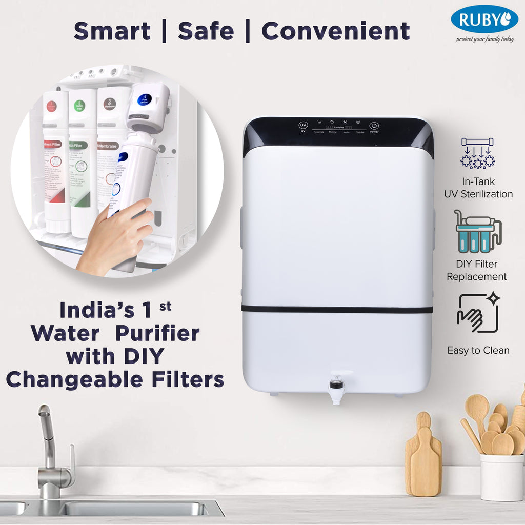 Ruby Ro Ruby P90 SMART technologically advanced Multi Stage RO+UV+UF+TDS water ...